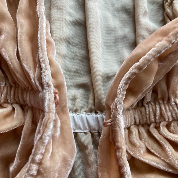 Elevenses Embroidered Peach Velvet Cardigan Size S - Picture 5 of 10